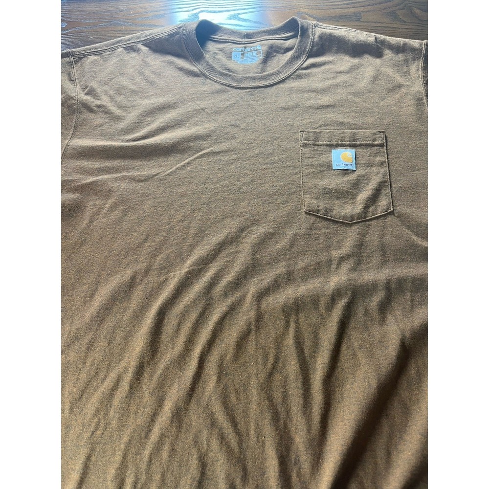 Carhartt Men's Workwear Pocket T-Shirt Brown Tee Loose Fit Sz 2XL
